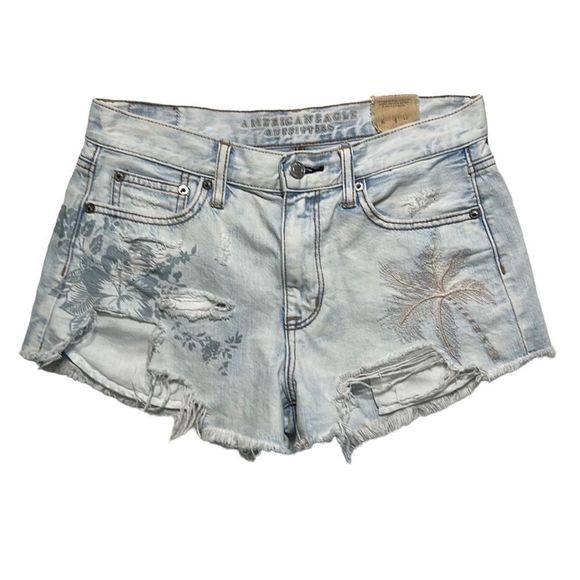 AMERICAN EAGLE Vintage Hi-Rise Festival Shorts - Picture 1 of 8